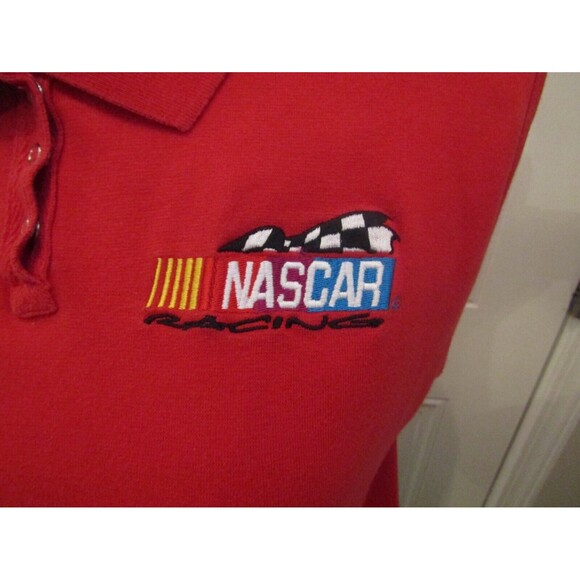 Nascar Racing Polo Shirt Vintage Kudzu Red Sleeveless Knit Top Snap Closure XXL - Picture 3 of 8
